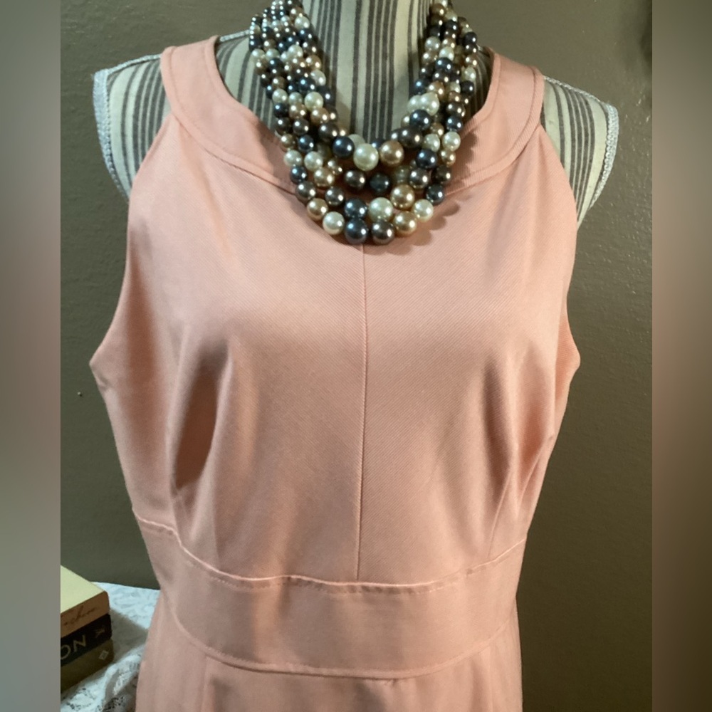 Tahari Arthur S. Levine Peach Stripes Dress & Blaizer - Picture 10 of 13